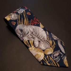 Lost Kingdom Blue Manatee Tie